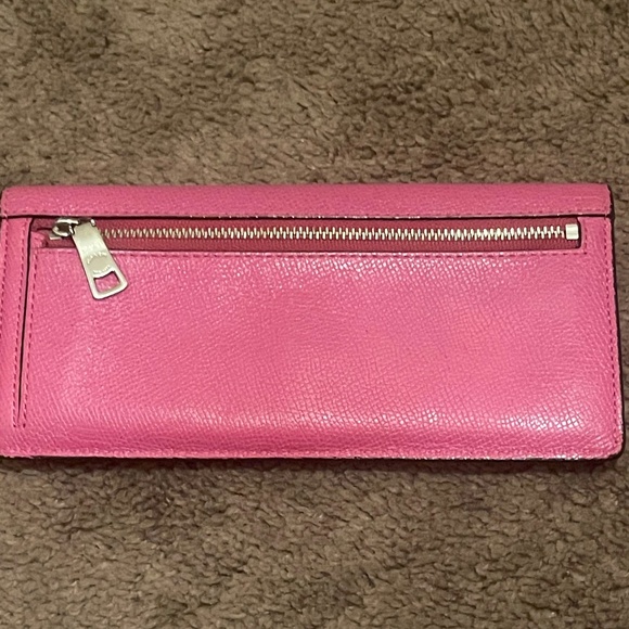Coach Pink Saffiano Leather long Wallet - Picture 4 of 9